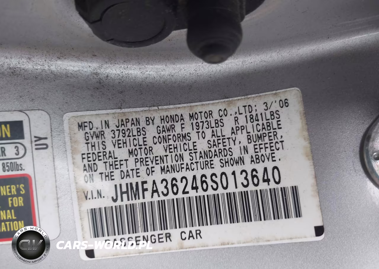 2006 Honda Civic Hybrid VIN:JHMFA36246S013640 - 9