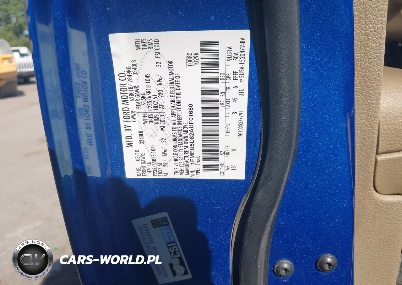 2010 Ford Explorer Sport Trac Limited VIN:1FMEU5D82AUF01680 - 9