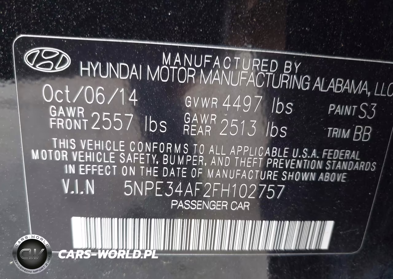 2015 Hyundai Sonata Sport VIN:5NPE34AF2FH102757 - 9