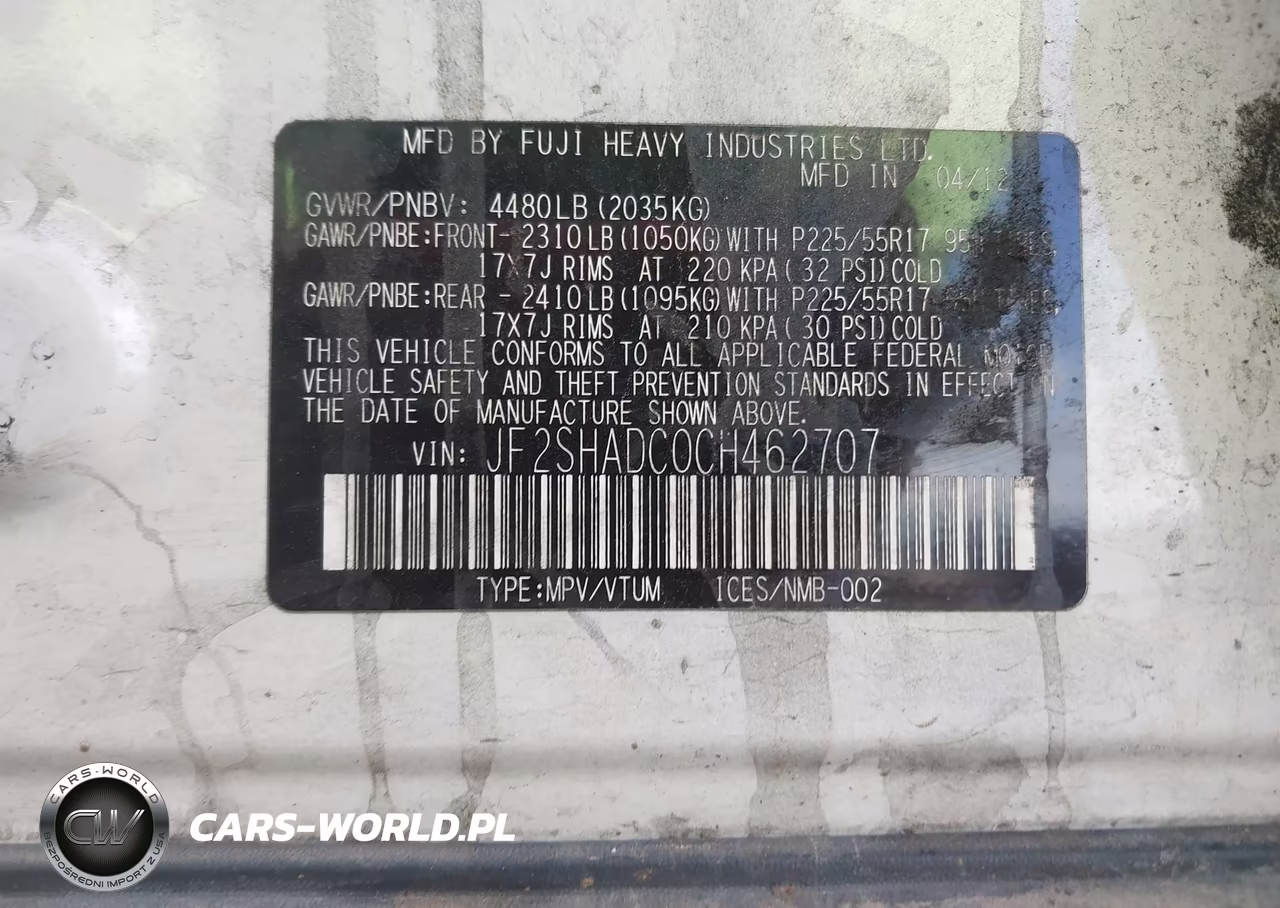 2012 Subaru Forester 2.5X Premium VIN:JF2SHADC0CH462707 - 9
