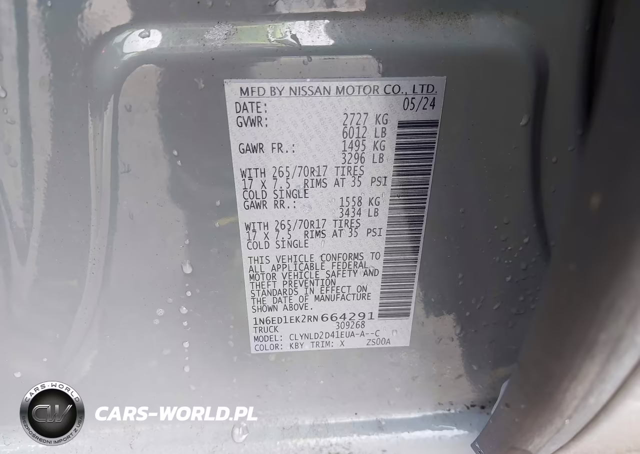 2024 Nissan Frontier Pro-4X 4X4 VIN:1N6ED1EK2RN664291 - 9