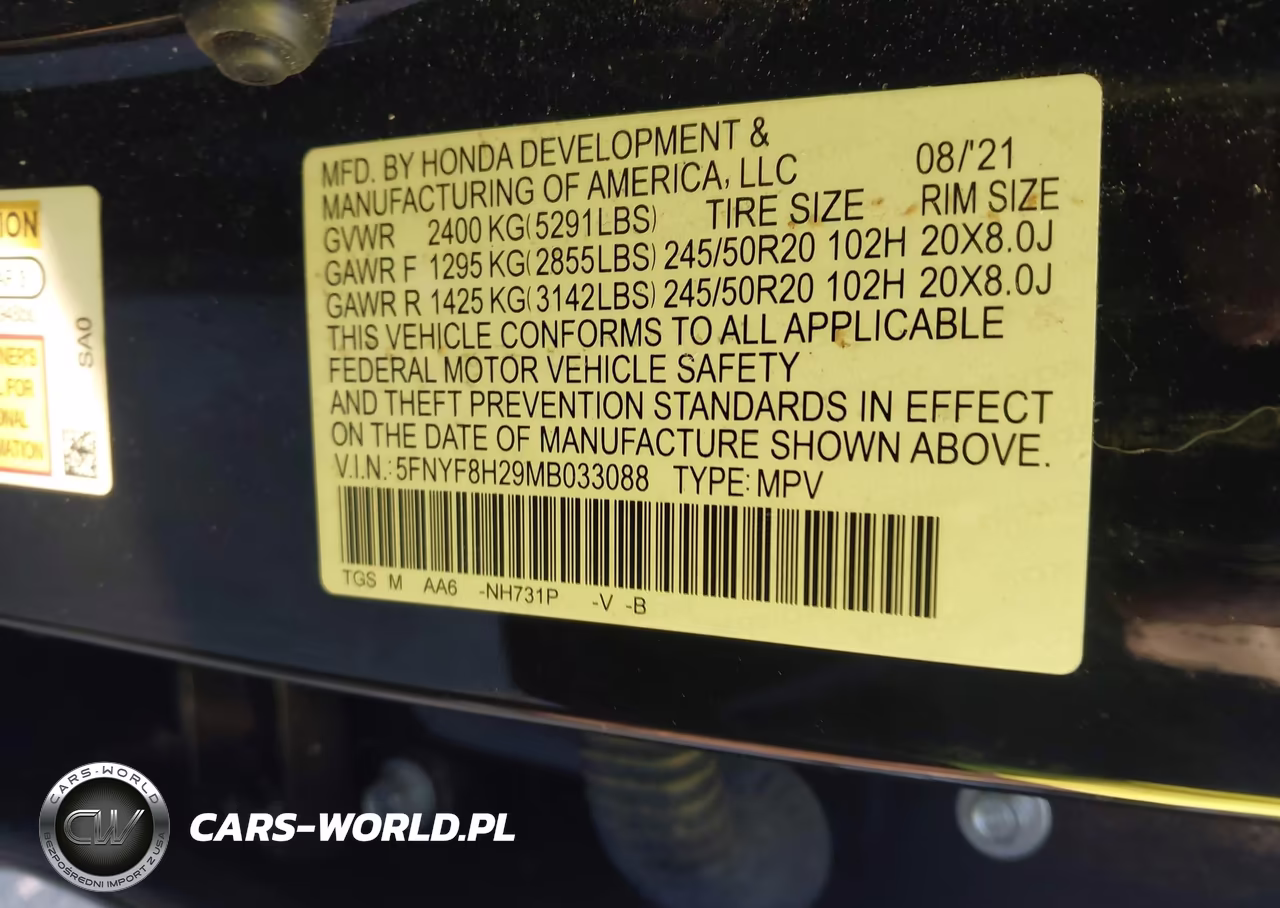 2021 Honda Passport Sport VIN:5FNYF8H29MB033088 - 9