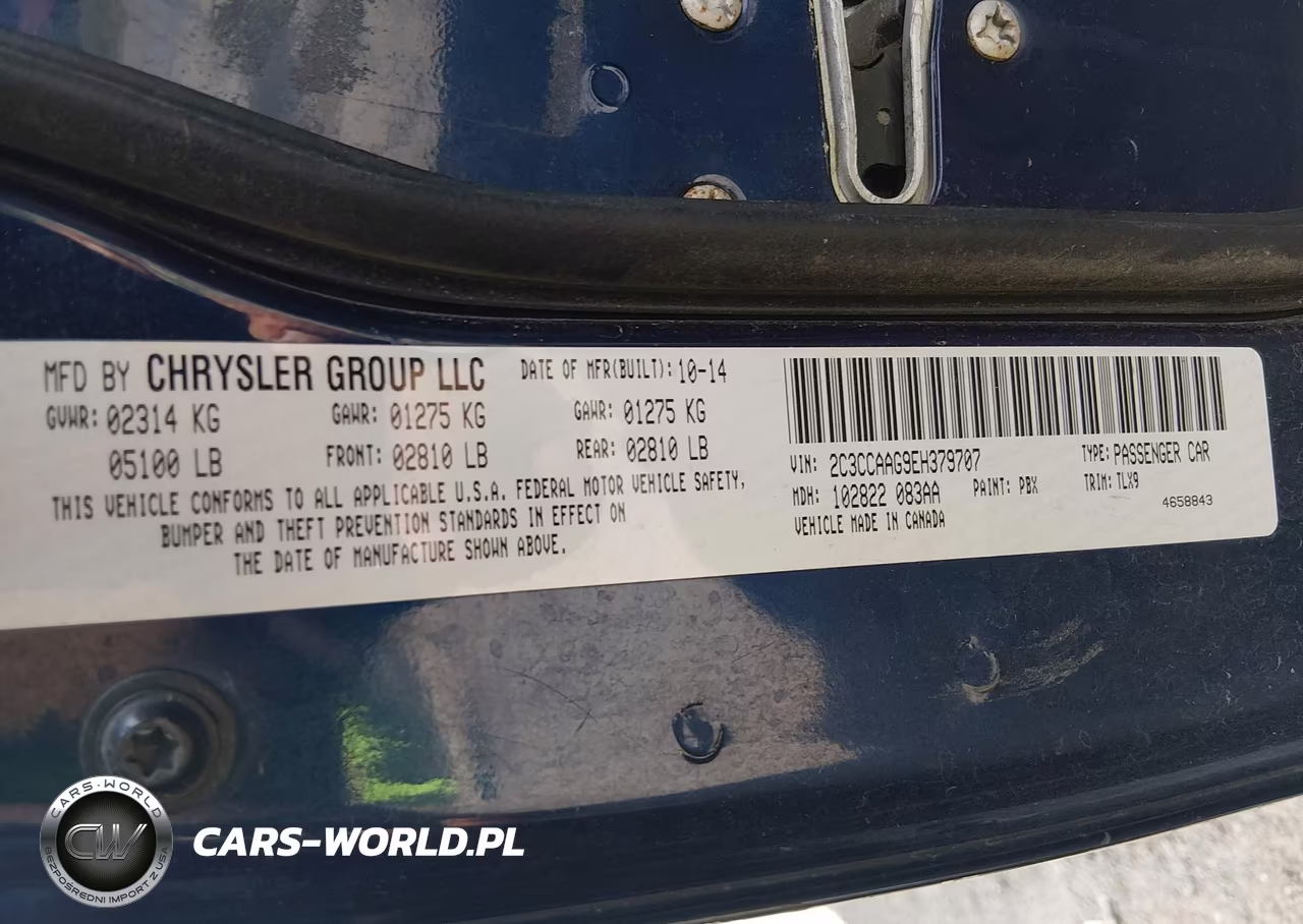 2014 Chrysler 300 VIN:2C3CCAAG9EH379707 - 9