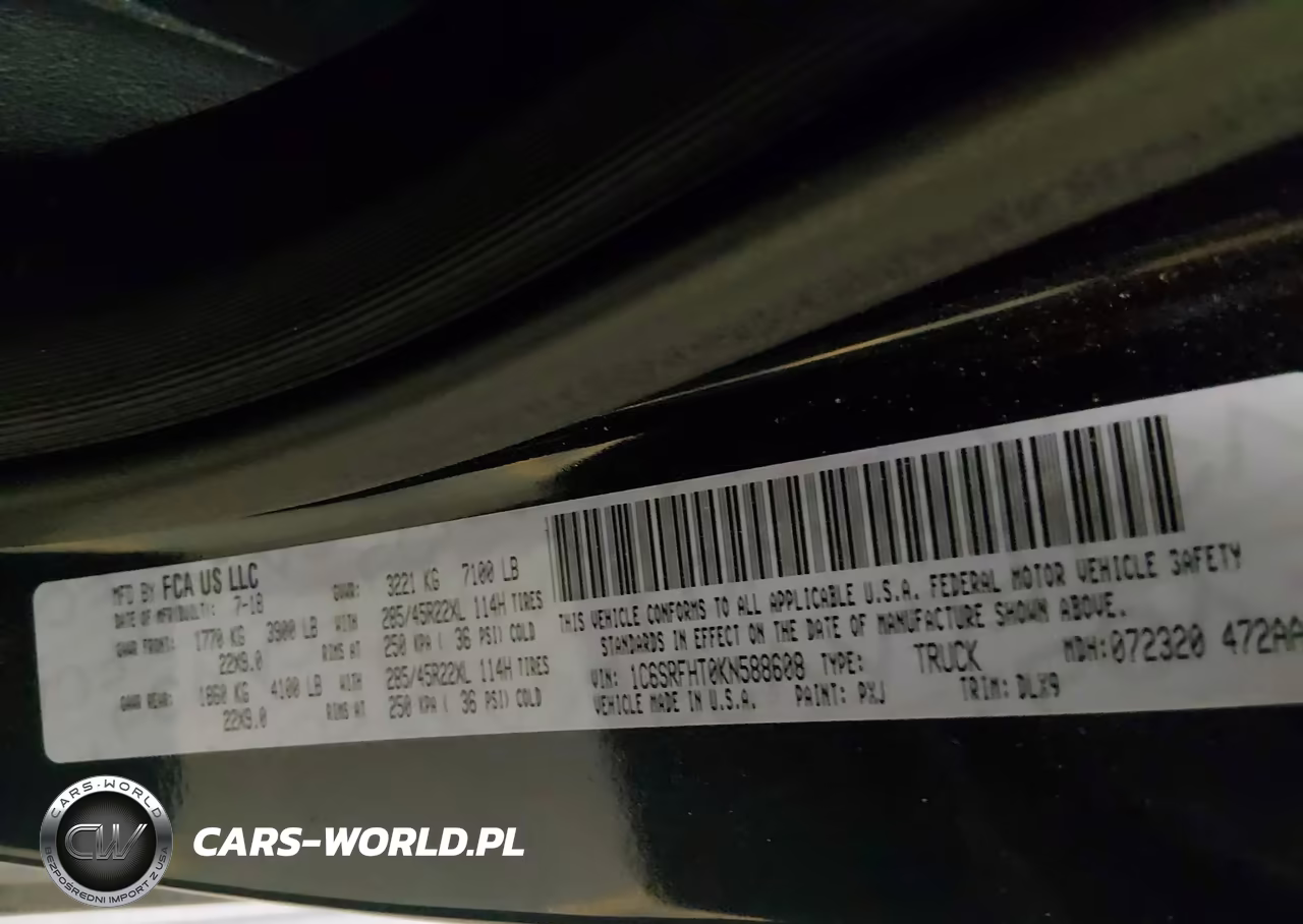 2019 Ram 1500 Limited 4X4 5'7 Box VIN:1C6SRFHT0KN588608 - 9