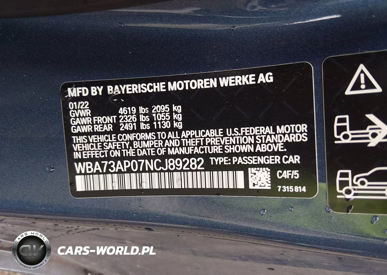 2022 BMW 430I xDrive VIN:WBA73AP07NCJ89282 - 9