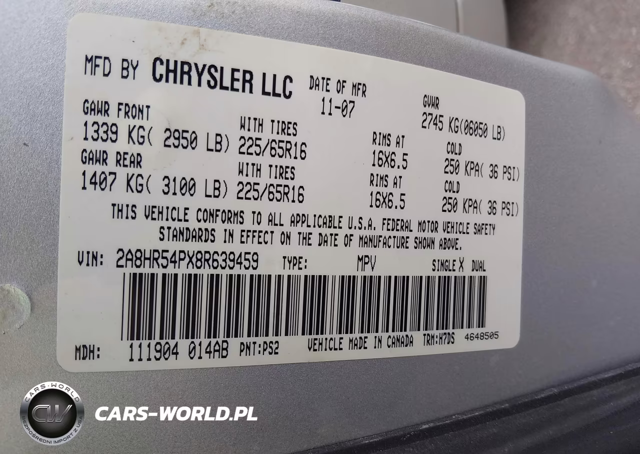 2008 Chrysler Town & Country Touring VIN:2A8HR54PX8R639459 - 9