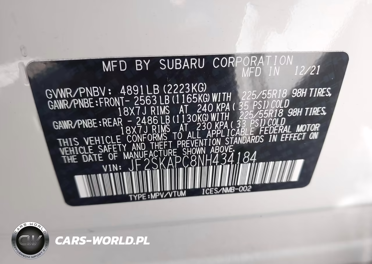2022 Subaru Forester Limited VIN:JF2SKAPC8NH434184 - 9