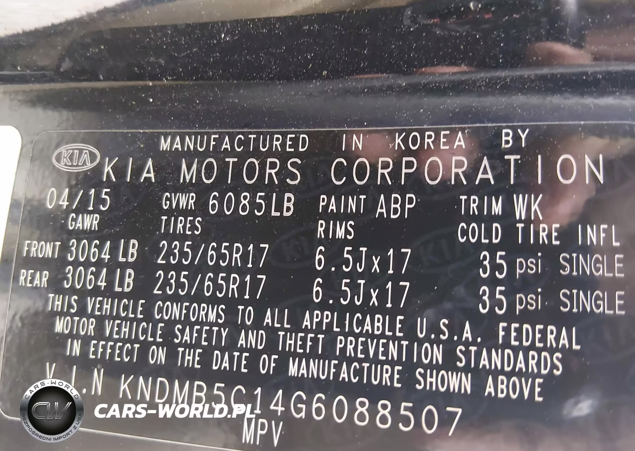 2016 Kia Sedona Lx VIN:KNDMB5C14G6088507 - 9