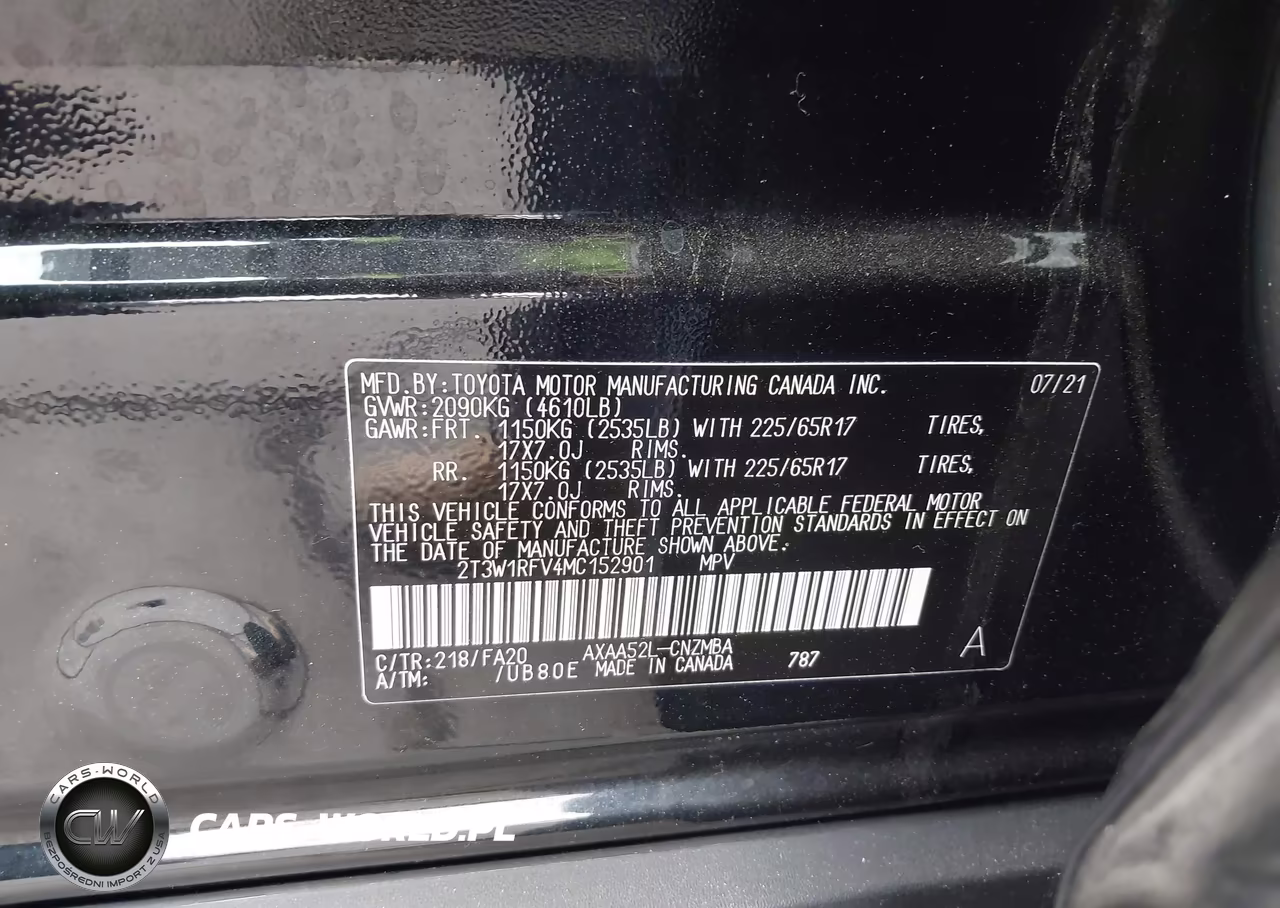 2021 Toyota Rav4 Xle VIN:2T3W1RFV4MC152901 - 9