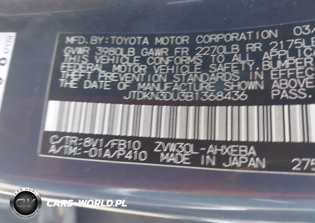 2011 Toyota Prius Two VIN:JTDKN3DU3B1368436 - 9