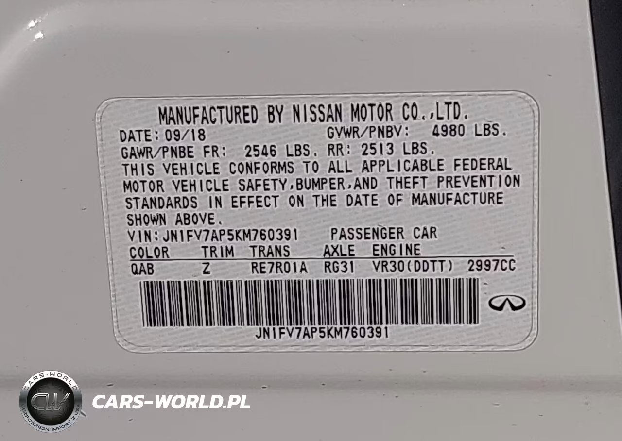 2019 Infiniti Q50 3.0T Red Sport 400 VIN:JN1FV7AP5KM760391 - 9