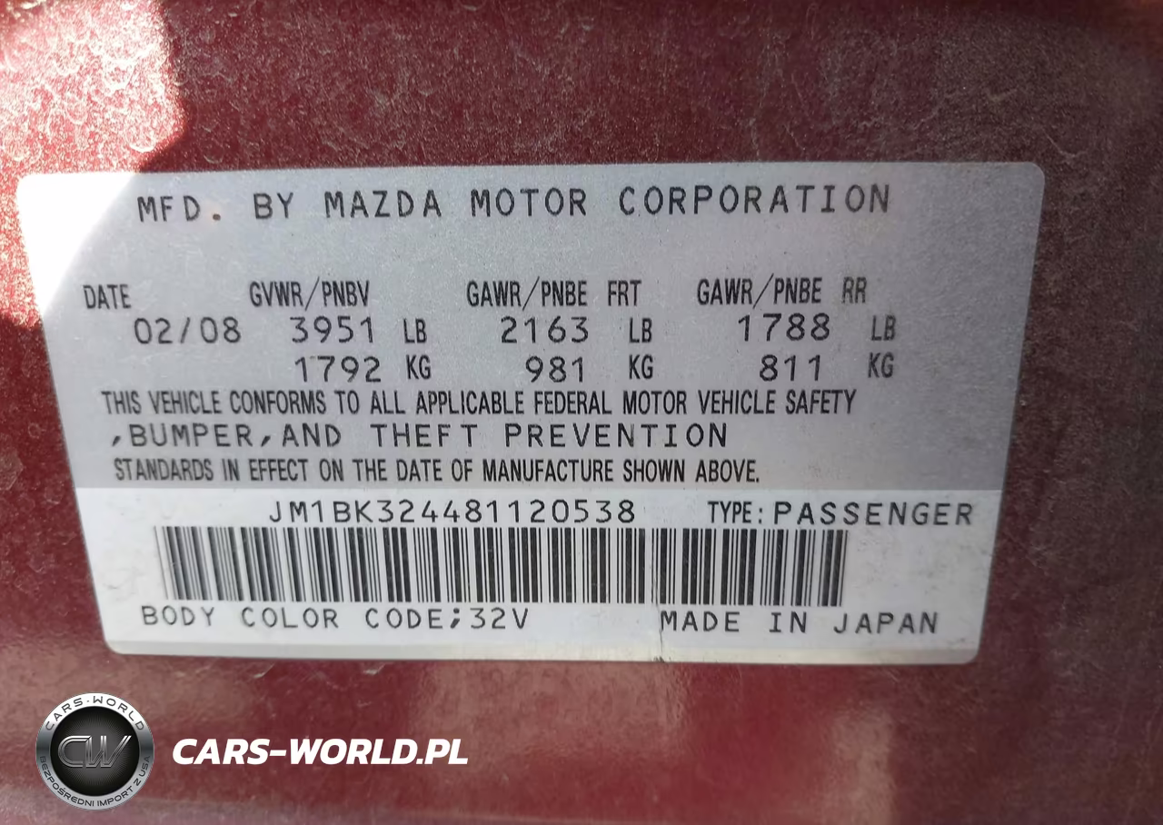 2008 Mazda Mazda3 S Grand Touring VIN:JM1BK324481120538 - 9