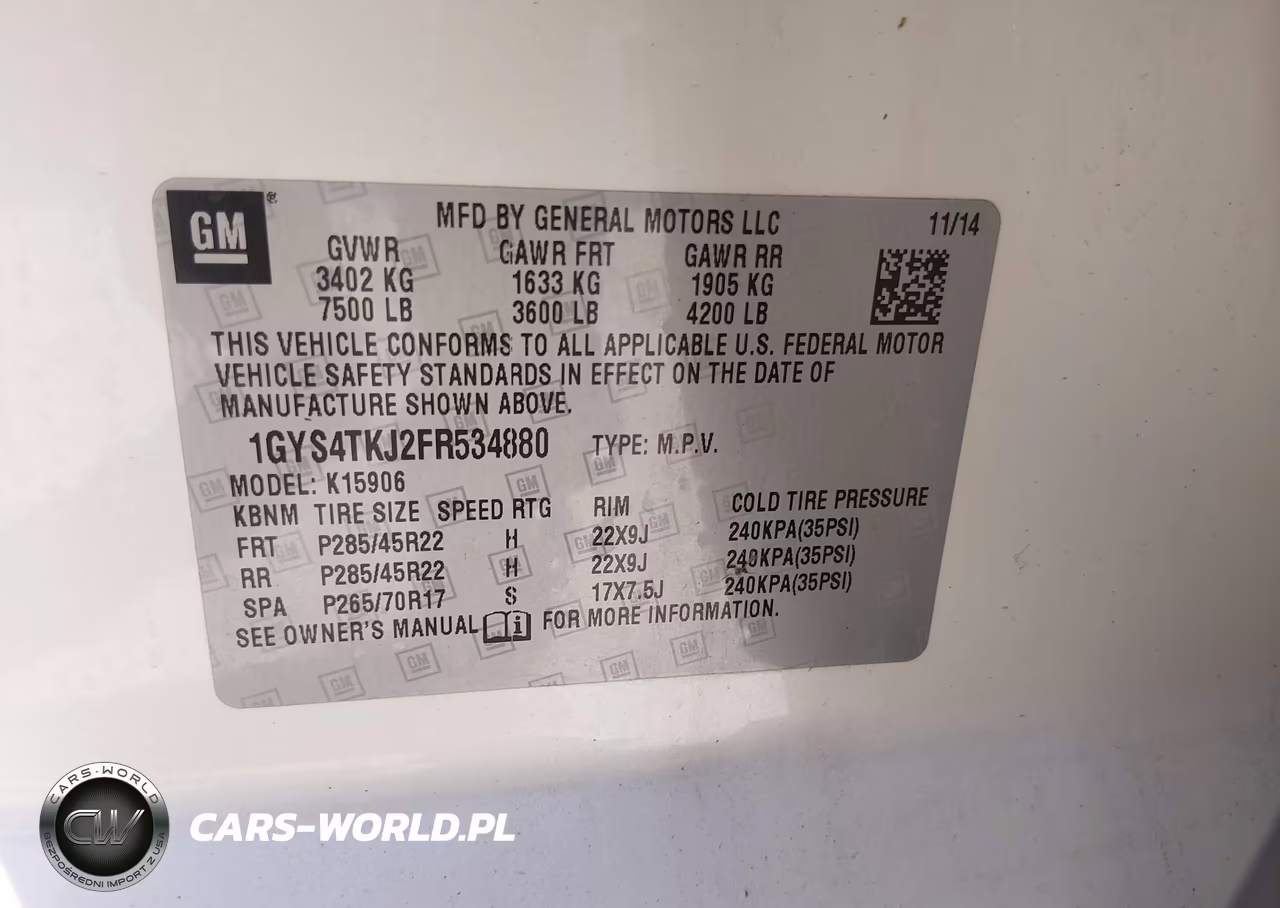 2015 Cadillac Escalade Esv Premium VIN:1GYS4TKJ2FR534880 - 9