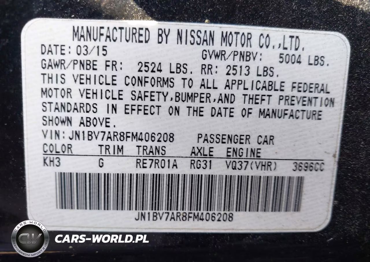 2015 Infiniti Q50 Premium VIN:JN1BV7AR8FM406208 - 9