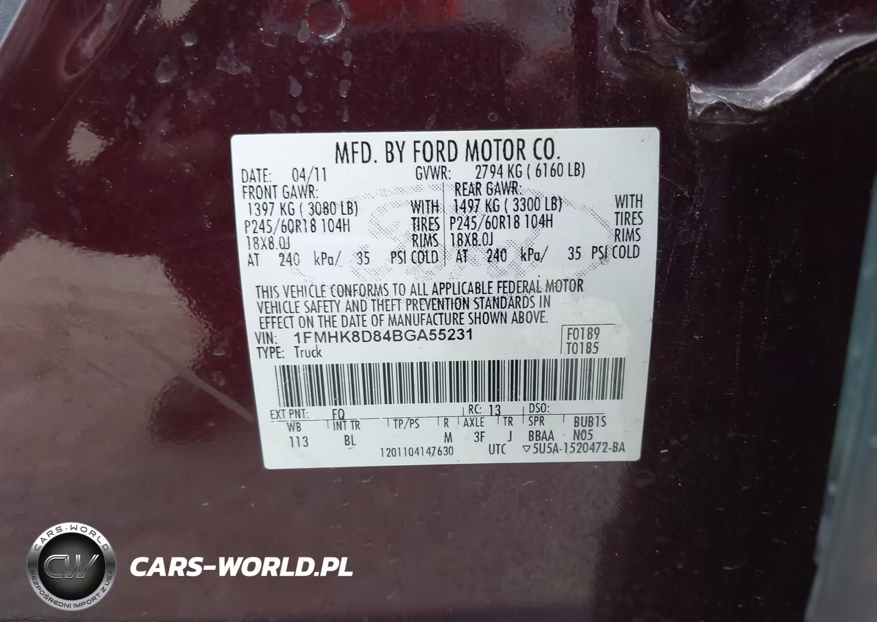 2011 Ford Explorer Xlt VIN:1FMHK8D84BGA55231 - 9