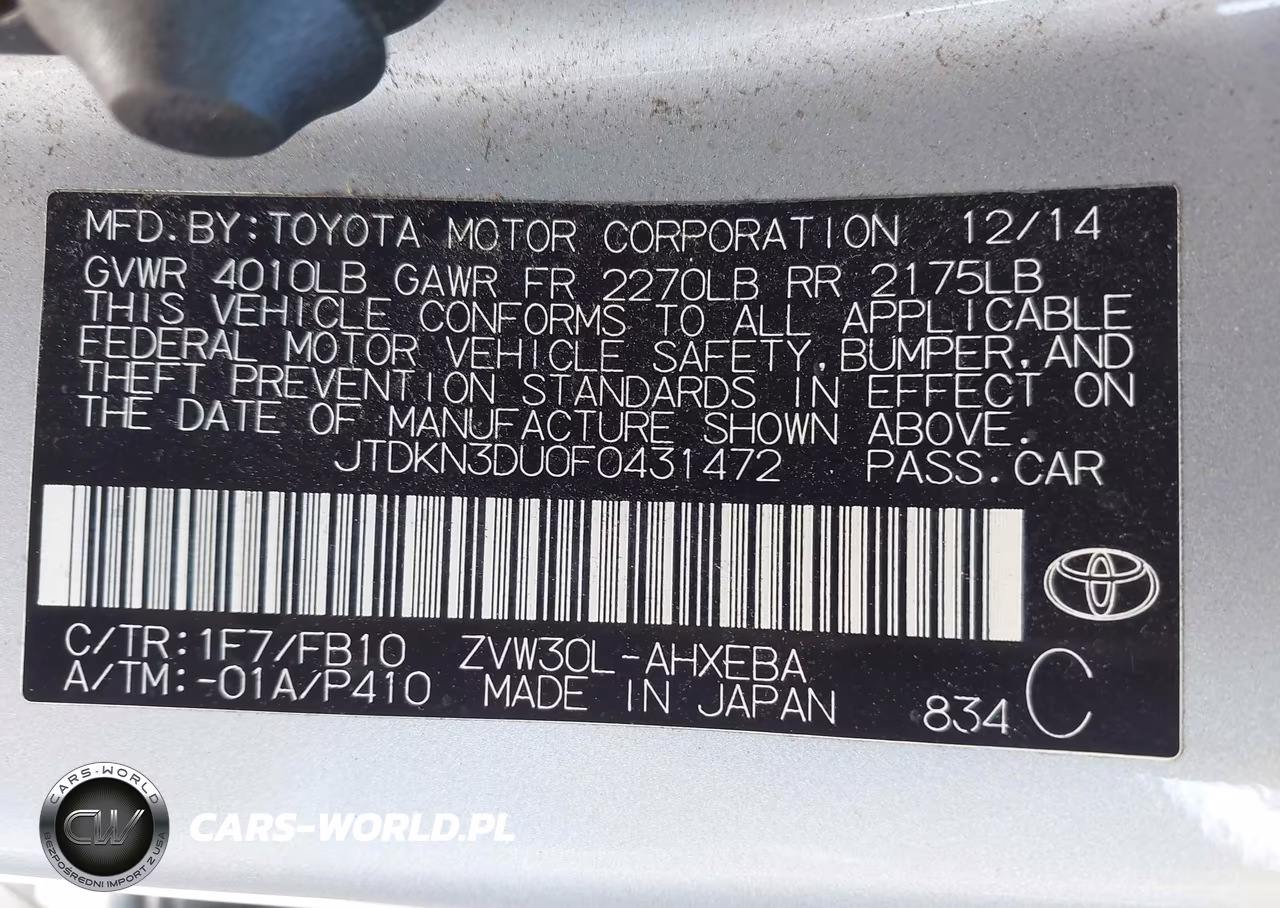 2015 Toyota Prius Three VIN:JTDKN3DU0F0431472 - 9