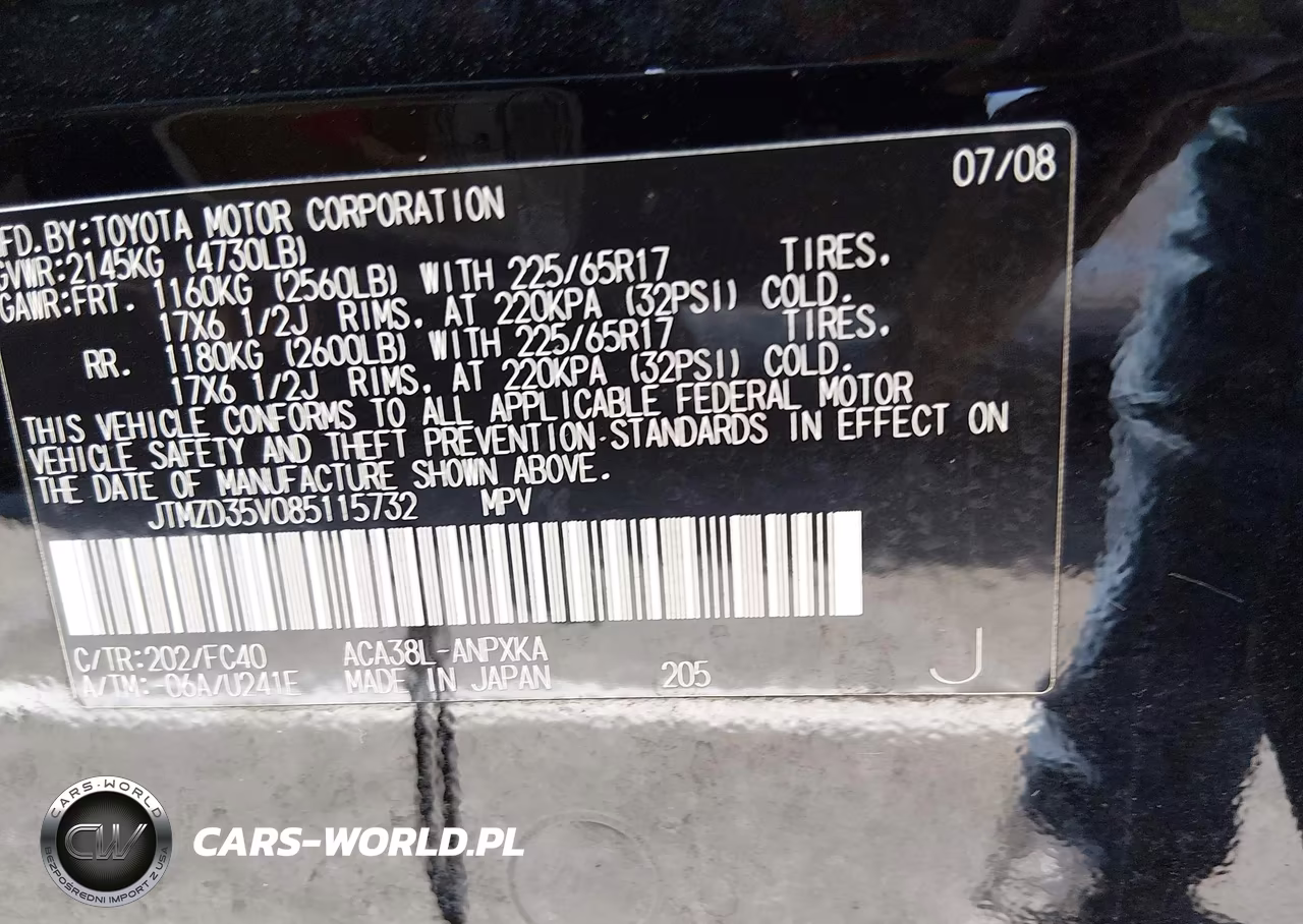 2008 Toyota Rav4 VIN:JTMZD35V085115732 - 9