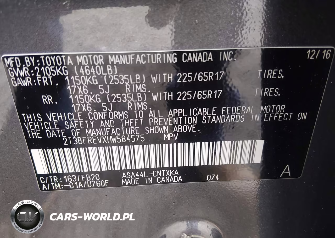2017 Toyota Rav4 Le VIN:2T3BFREVXHW584575 - 9