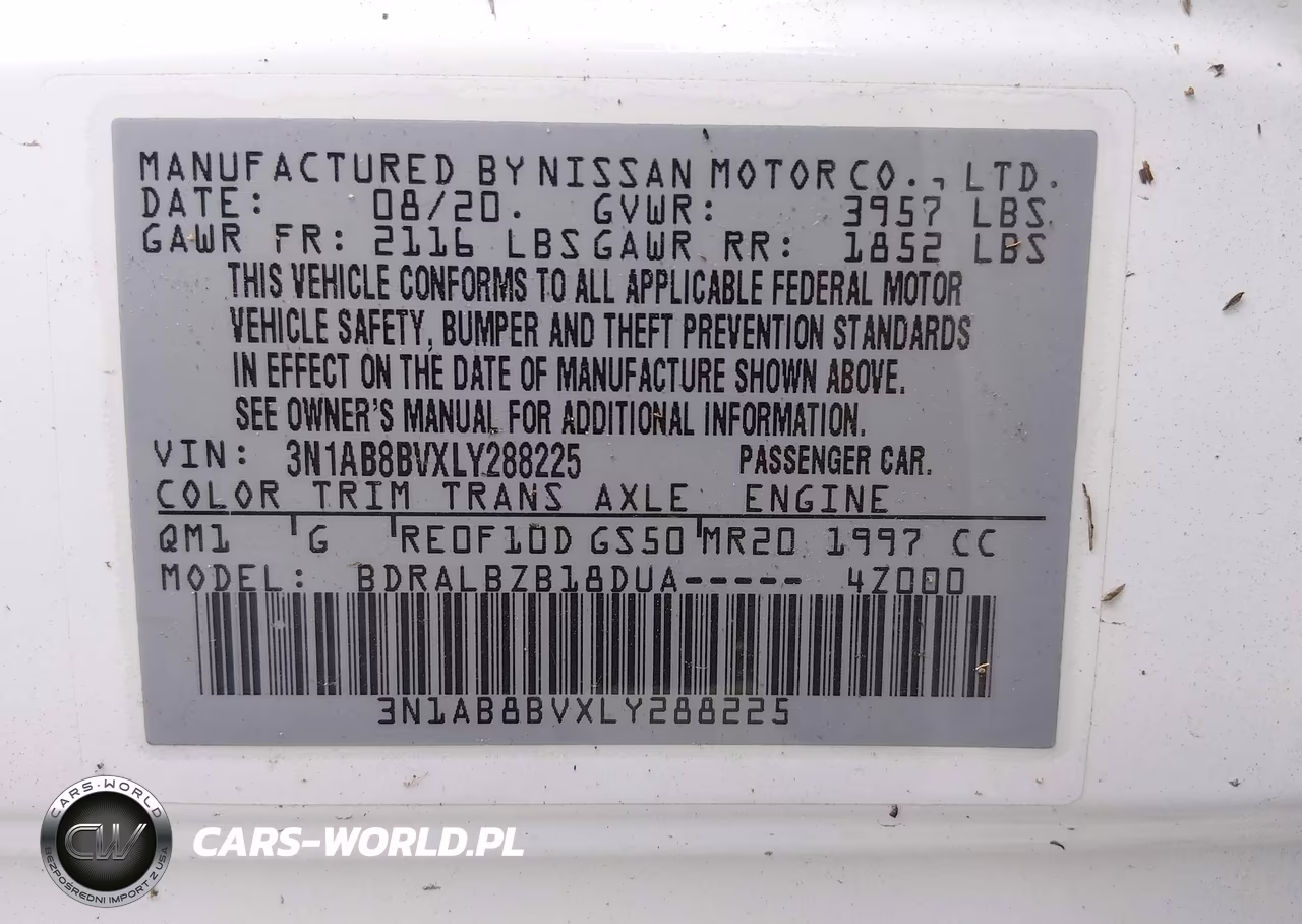 2020 Nissan Sentra S Xtronic Cvt VIN:3N1AB8BVXLY288225 - 9