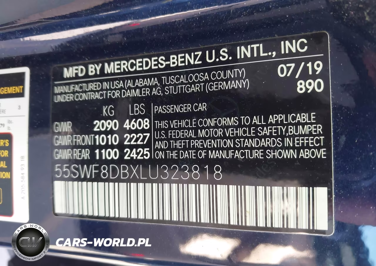 2020 Mercedes-Benz C 300 VIN:55SWF8DBXLU323818 - 9