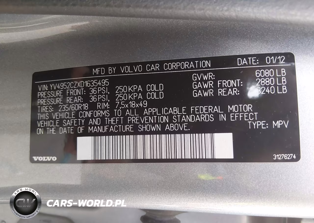 2013 Volvo Xc90 3.2-3.2 Platinum-3.2 Premier Plus VIN:YV4952CZXD1635495 - 9