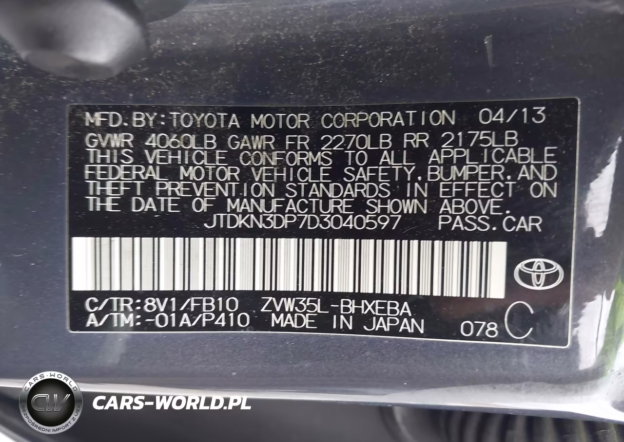 2013 Toyota Prius Plug-In VIN:JTDKN3DP7D3040597 - 9