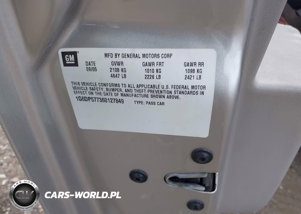 2006 Cadillac Cts Standard VIN:1G6DP577360127849 - 9