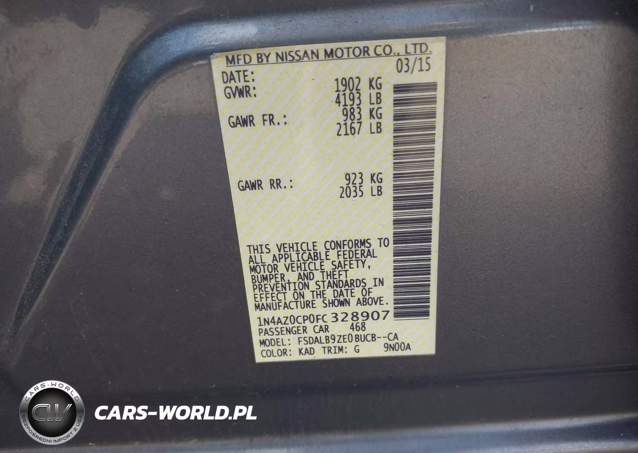 2015 Nissan Leaf S VIN:1N4AZ0CP0FC328907 - 9