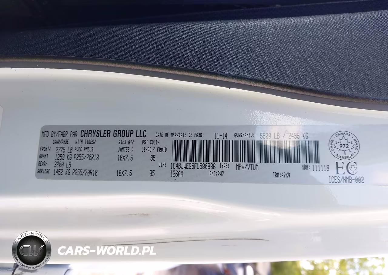 2015 Jeep Wrangler Unlimited Sahara VIN:1C4BJWEG5FL580836 - 9