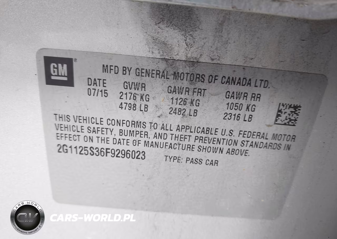 2015 Chevrolet Impala 2Lt VIN:2G1125S36F9296023 - 9