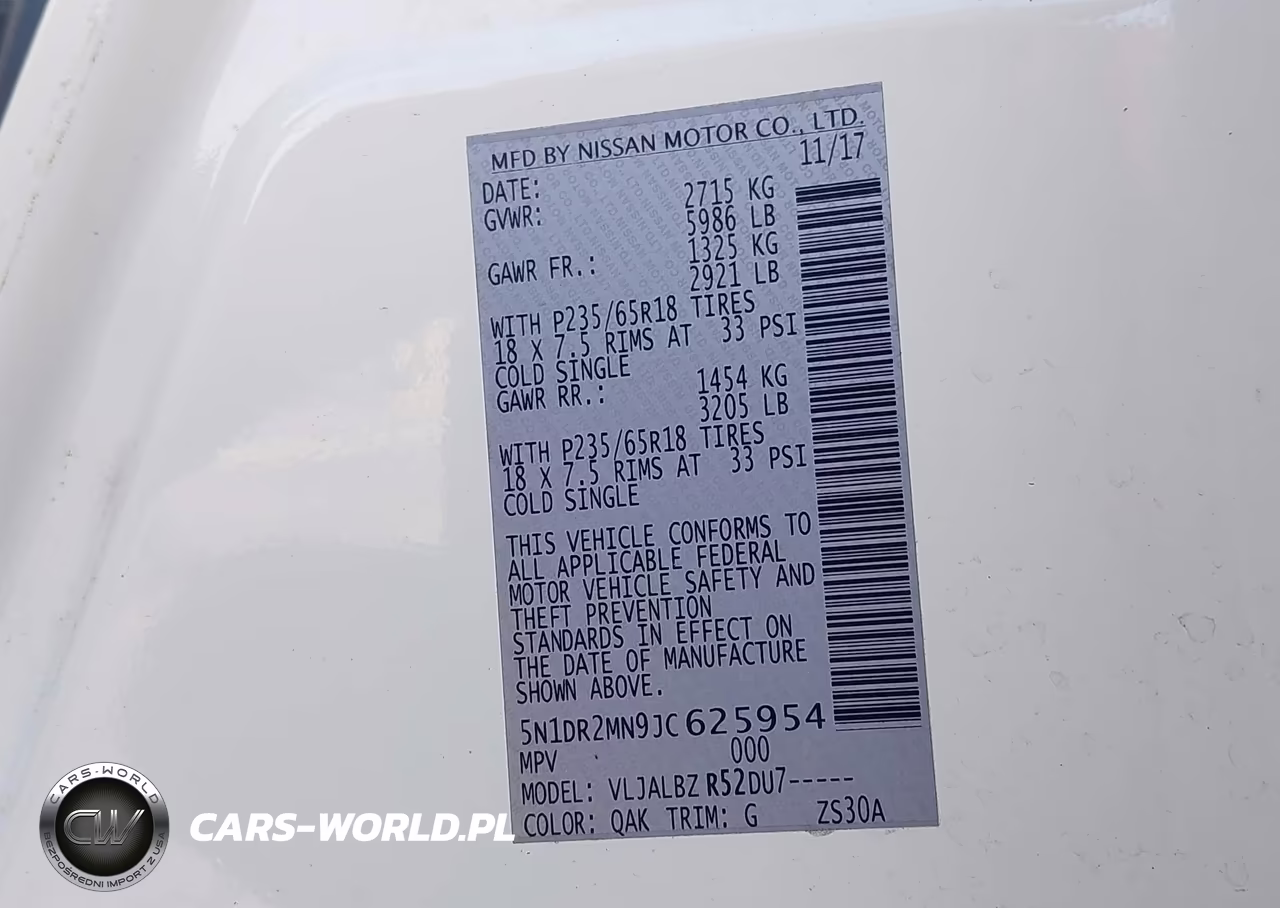 2018 Nissan Pathfinder S VIN:5N1DR2MN9JC625954 - 9