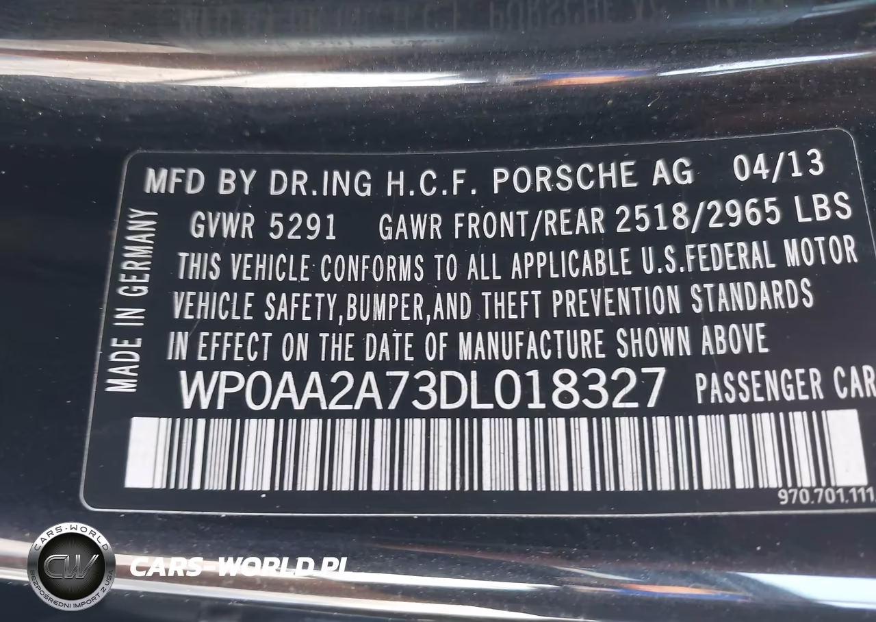 2013 Porsche Panamera 4 VIN:WP0AA2A73DL018327 - 9