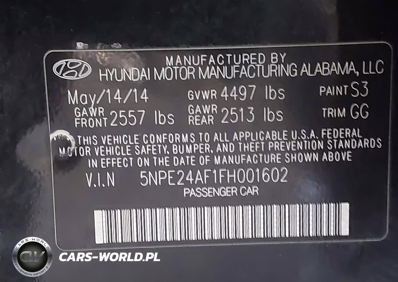 2015 Hyundai Sonata Se VIN:5NPE24AF1FH001602 - 9