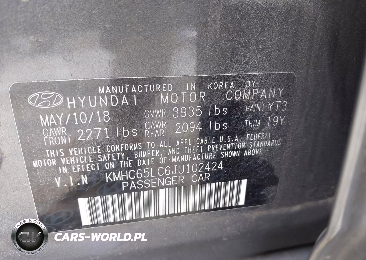 2018 Hyundai Ioniq Hybrid Blue VIN:KMHC65LC6JU102424 - 9