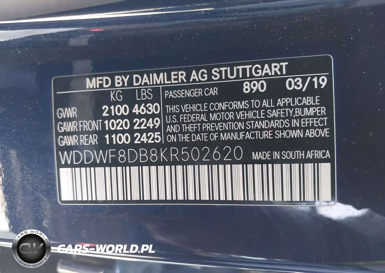 2019 Mercedes-Benz C 300 VIN:WDDWF8DB8KR502620 - 9