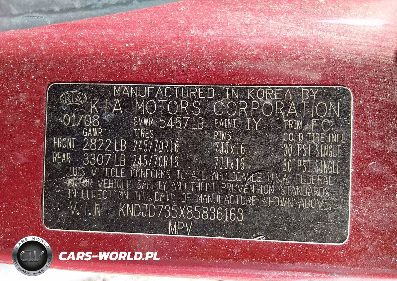 2008 Kia Sorento Lx VIN:KNDJD735X85836163 - 9