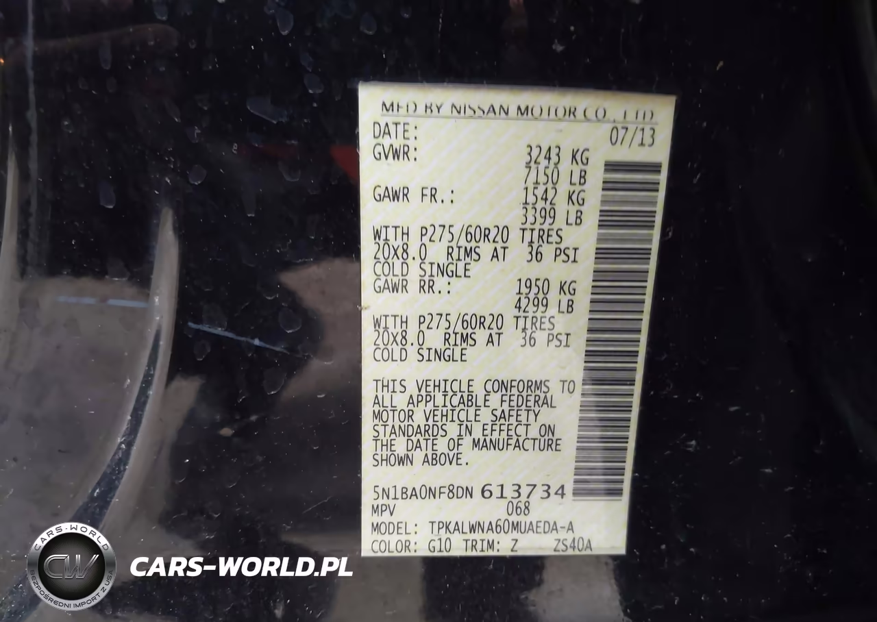 2013 Nissan Armada Platinum VIN:5N1BA0NF8DN613734 - 9