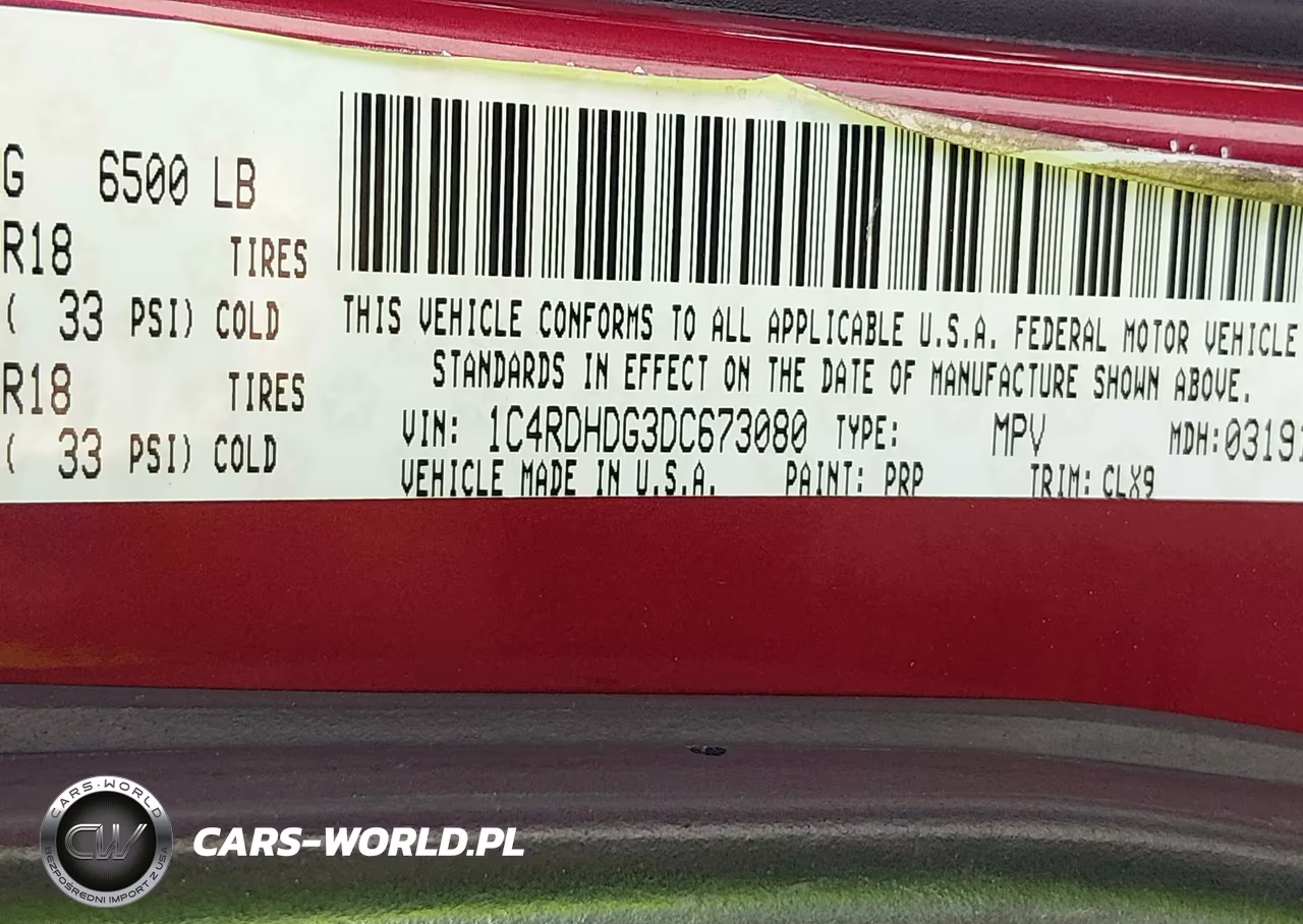 2013 Dodge Durango Crew VIN:1C4RDHDG3DC673080 - 9