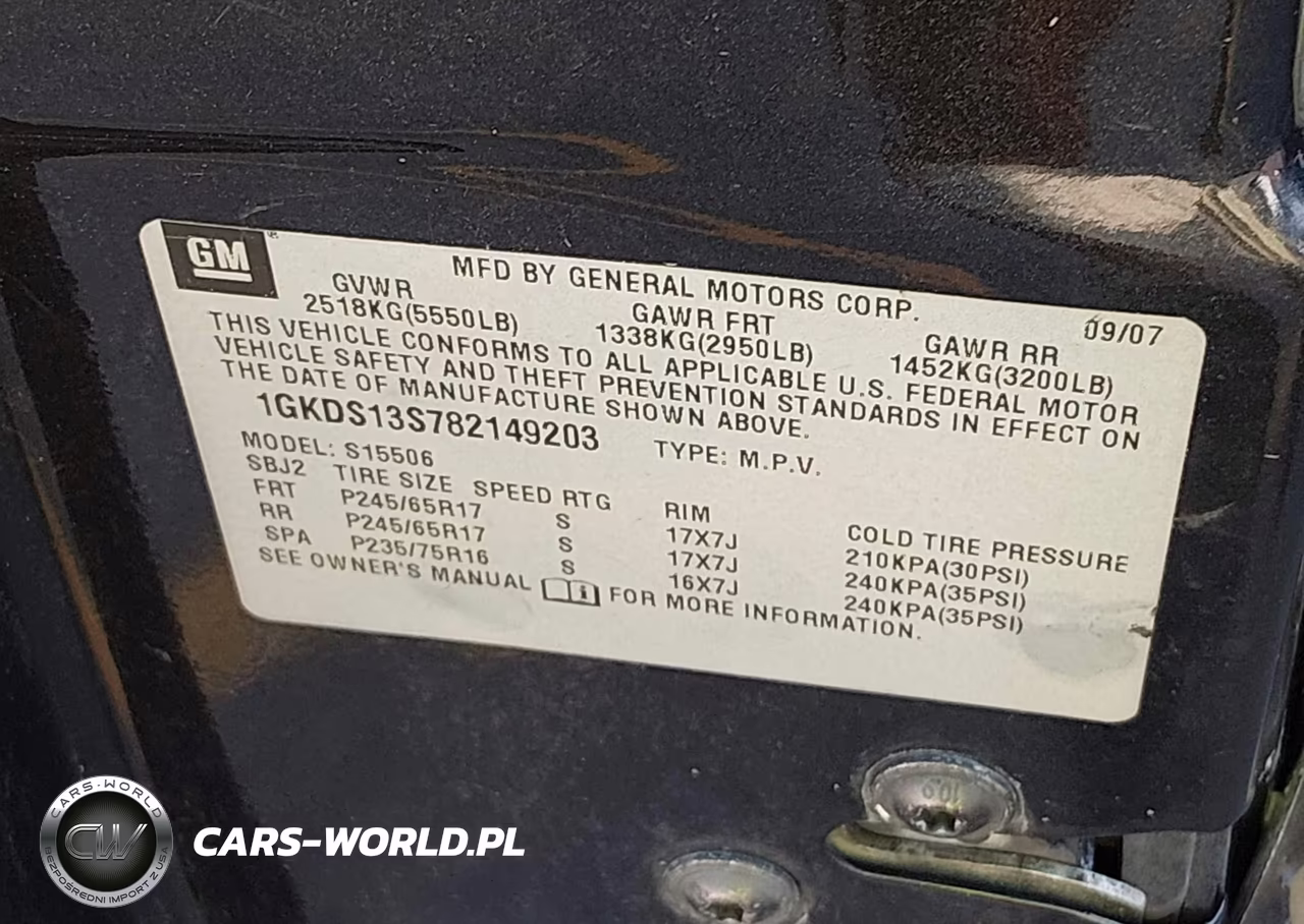 2008 GMC Envoy Sle VIN:1GKDS13S782149203 - 9