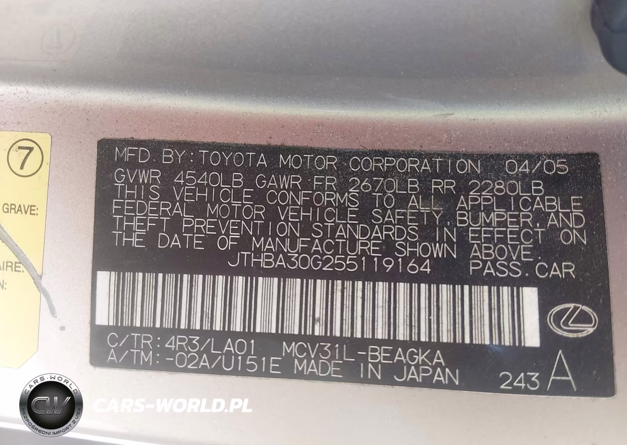2005 Lexus Es 330 VIN:JTHBA30G255119164 - 9