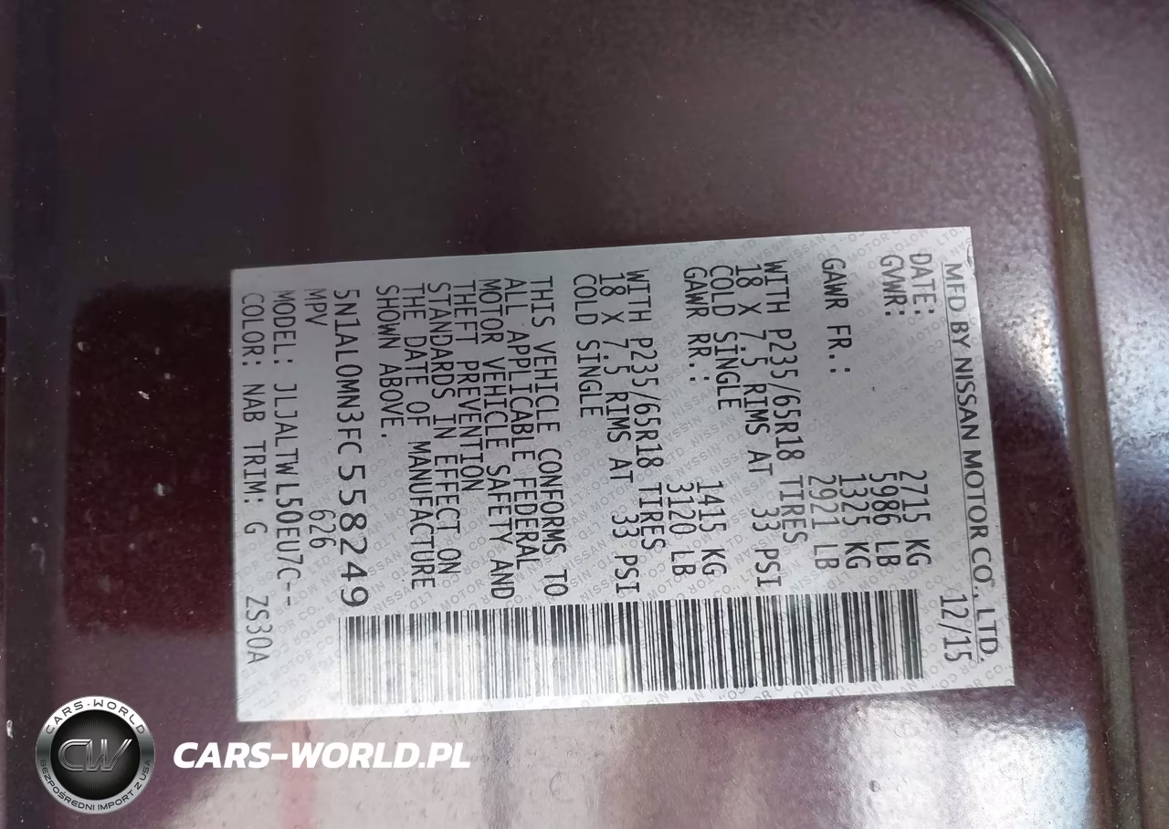 2015 Infiniti Qx60 VIN:5N1AL0MN3FC558249 - 9