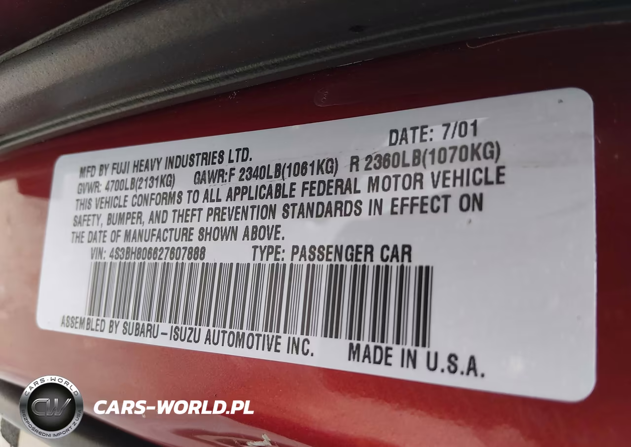 2002 Subaru Outback H6-3.0 L.l. Bean Edition VIN:4S3BH806627607888 - 9