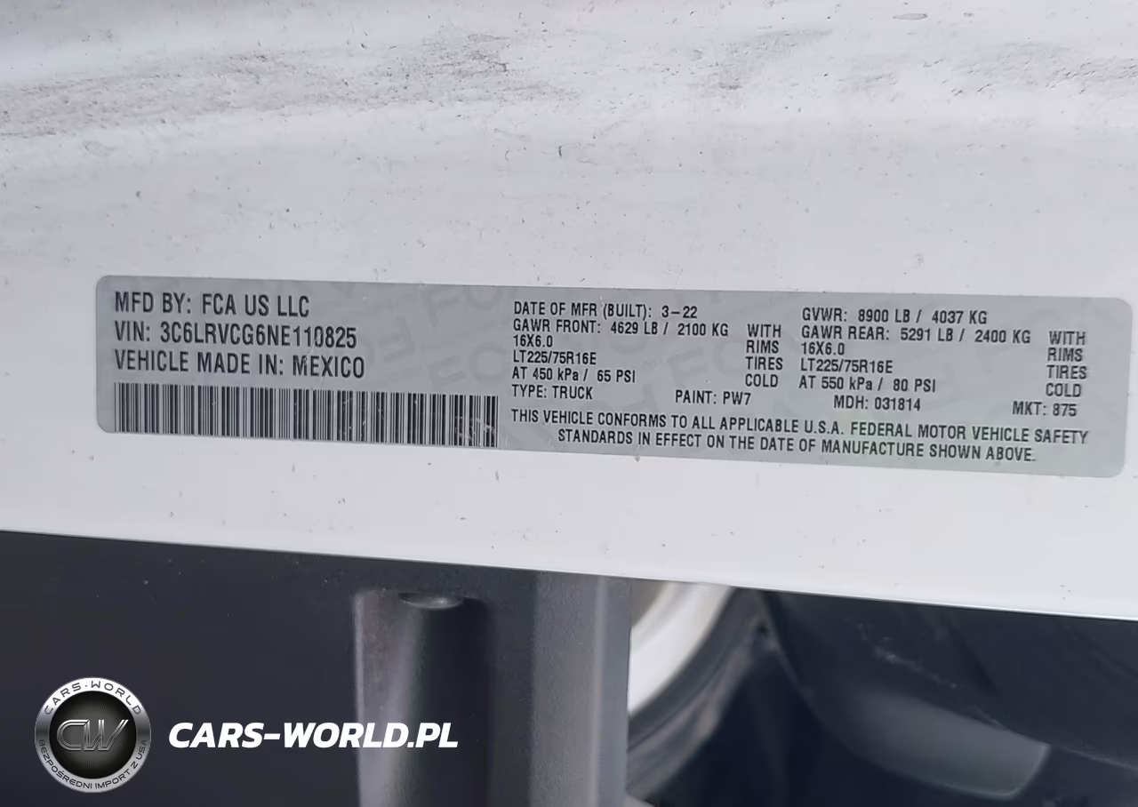2022 Ram Promaster High Roof VIN:3C6LRVCG6NE110825 - 9