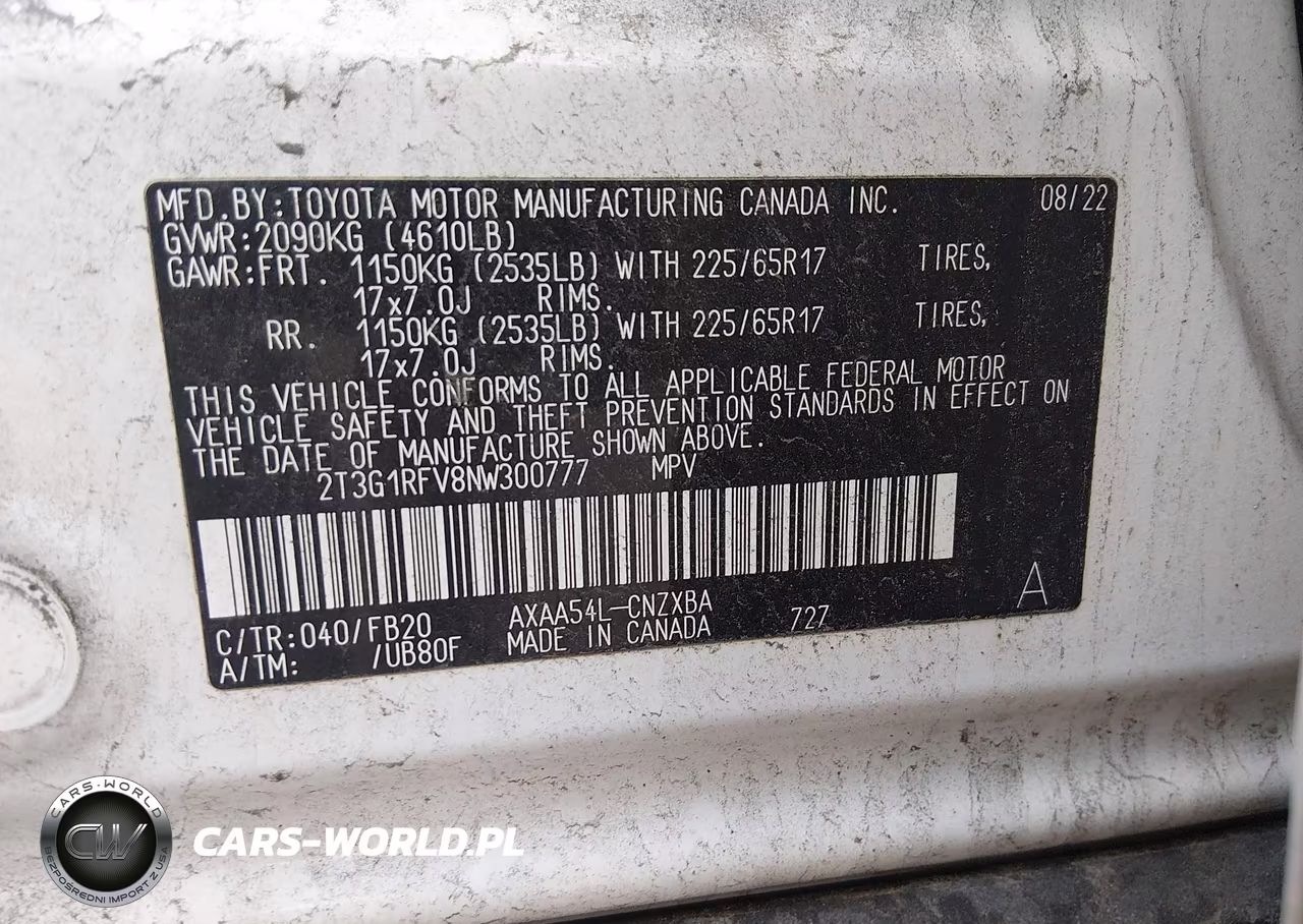 2022 Toyota Rav4 Le VIN:2T3G1RFV8NW300777 - 9
