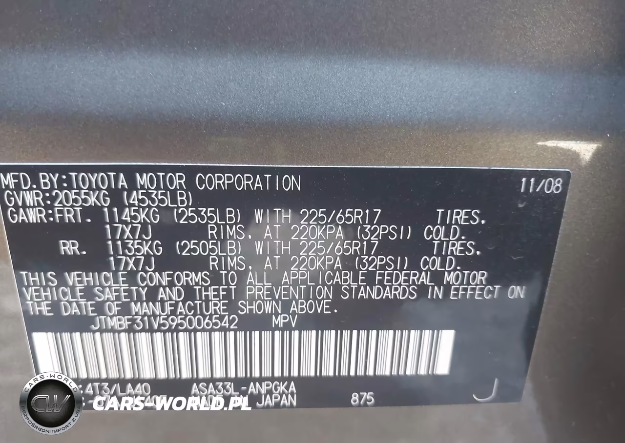 2009 Toyota Rav4 Limited VIN:JTMBF31V595006542 - 9