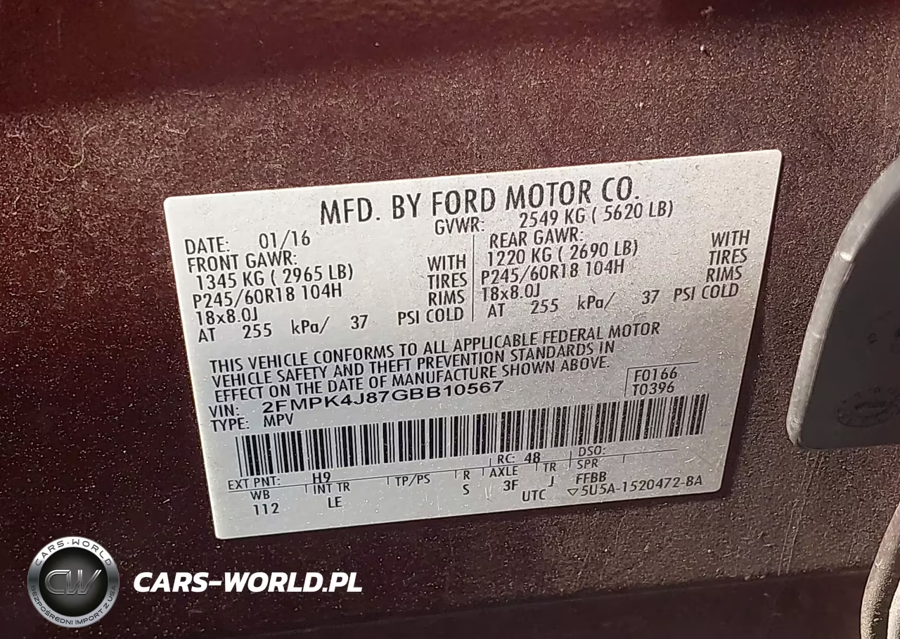 2016 Ford Edge Sel VIN:2FMPK4J87GBB10567 - 9