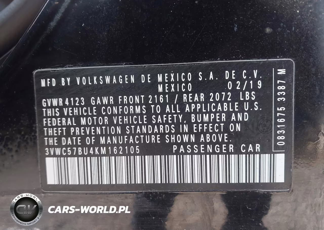 2019 Volkswagen Jetta 1.4T R-Line-1.4T S-1.4T Se VIN:3VWC57BU4KM162105 - 9