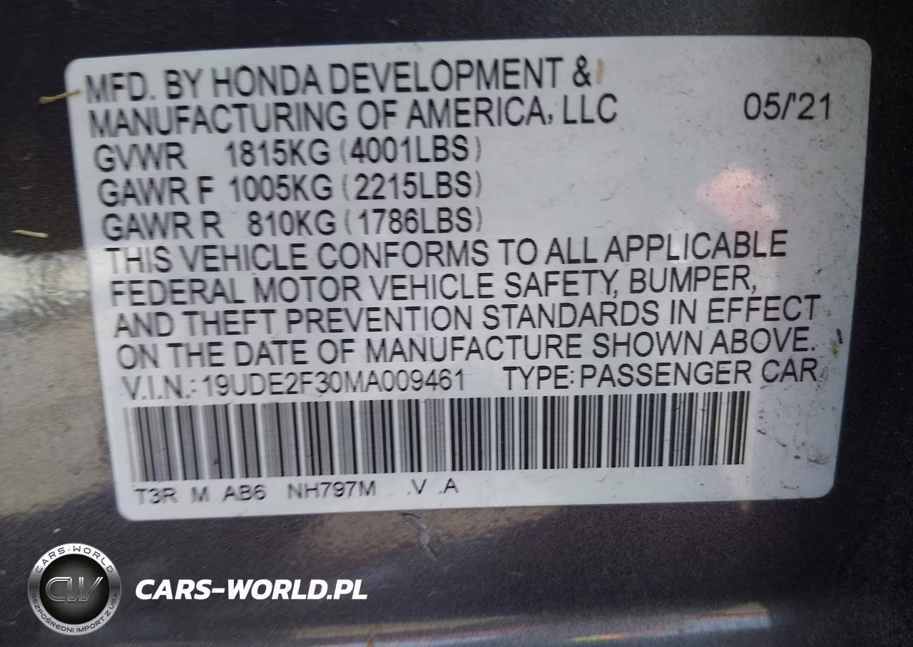 2021 Acura Ilx VIN:19UDE2F30MA009461 - 9