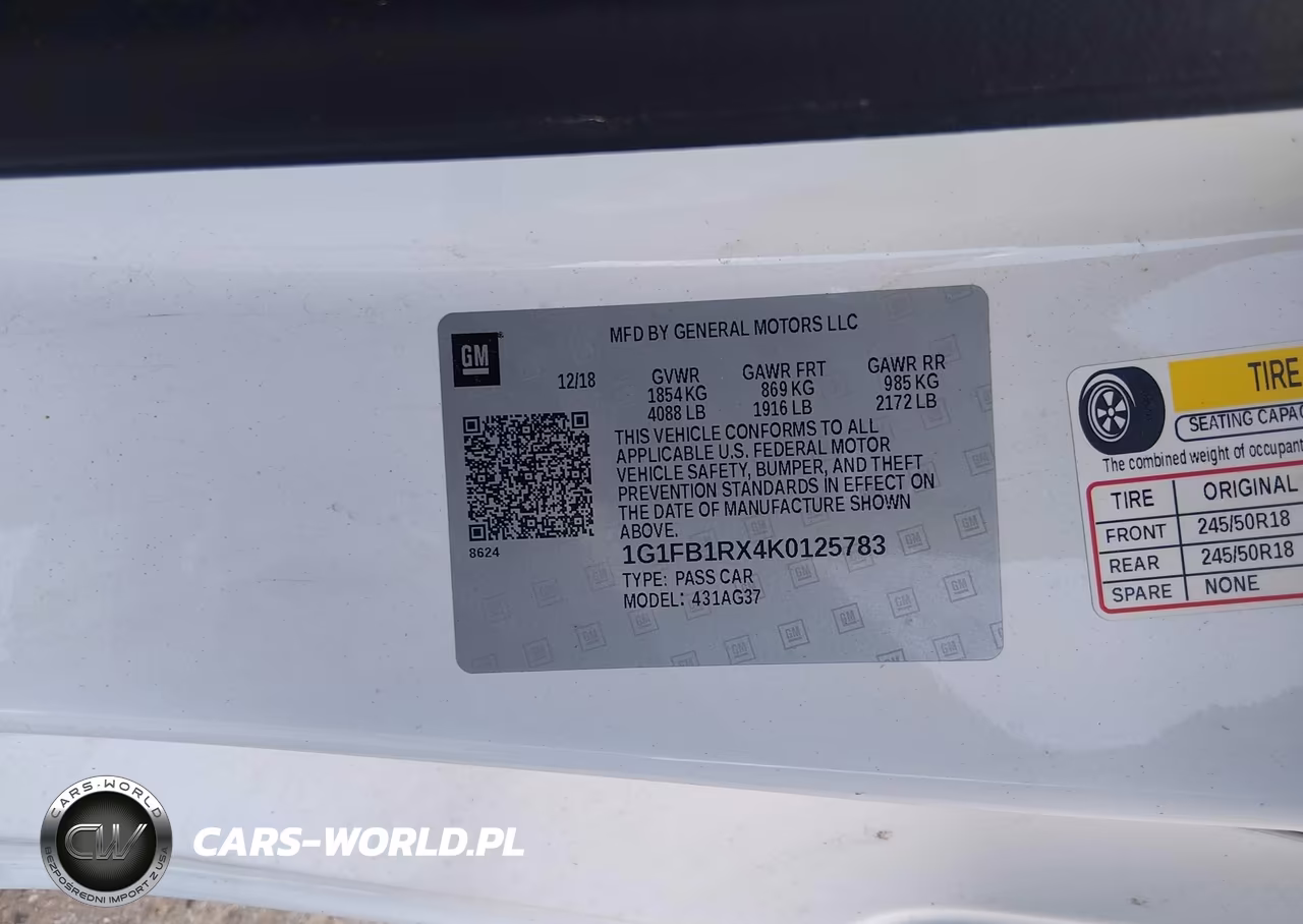 2019 Chevrolet Camaro 1Ls VIN:1G1FB1RX4K0125783 - 9