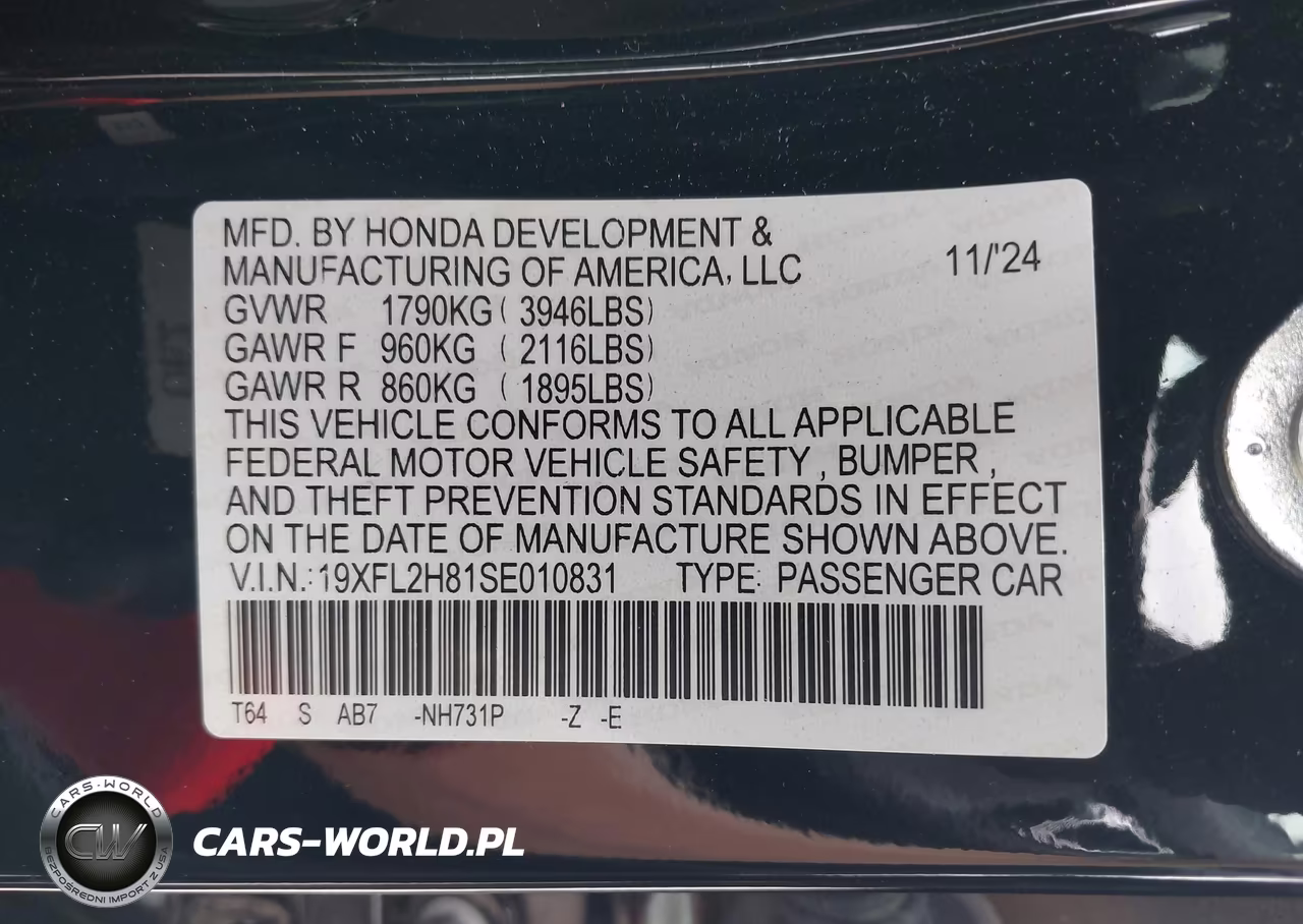 2025 Honda Civic Sedan Sport VIN:19XFL2H81SE010831 - 9